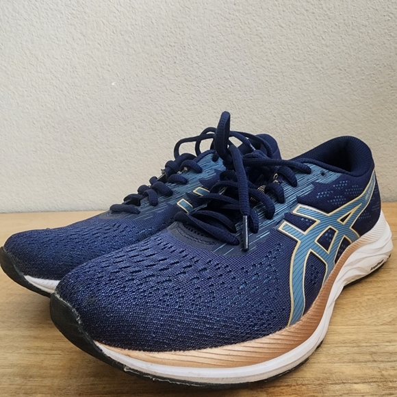 Asics Womens Gel Excite 7 Running Shoes Sneakers Low Top Navy Blue Size 9.5 - Picture 6 of 12